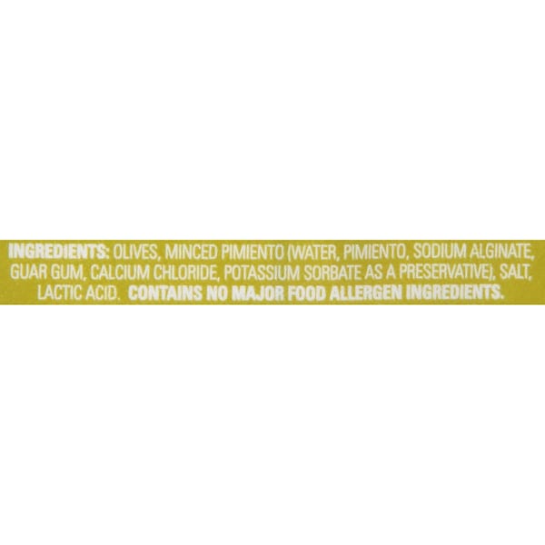 Perlas de Aceitunas "Olive To Go" Rellenas de Pimiento Manzanilla 1.2 oz., Paquete de 96 - 8956315