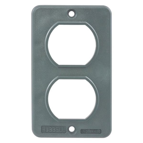 Hubbell Wiring Device-Kellems Electrical Box Cover, Wall Box Type, 1 Gang - HBL3051