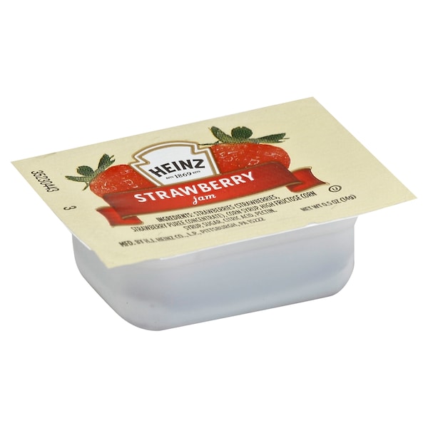 Mermelada de fresa individual de Heinz en taza de 0.5 oz, paquete de 200 - 10013000542200