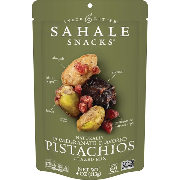 Sahale Snacks Mezcla de Pistaches con Sabor a Granada Sahale 4 oz., Paquete de 6 unidades - 9386900072