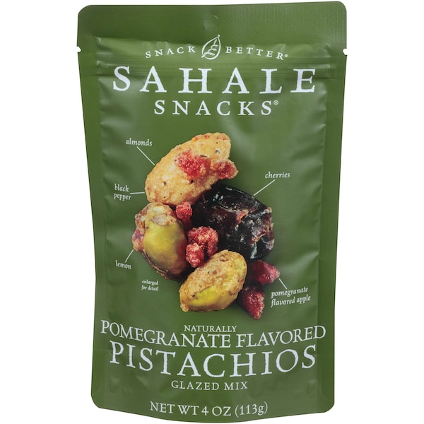 Sahale Snacks Mezcla de Pistaches con Sabor a Granada Sahale 4 oz., Paquete de 6 unidades - 9386900072