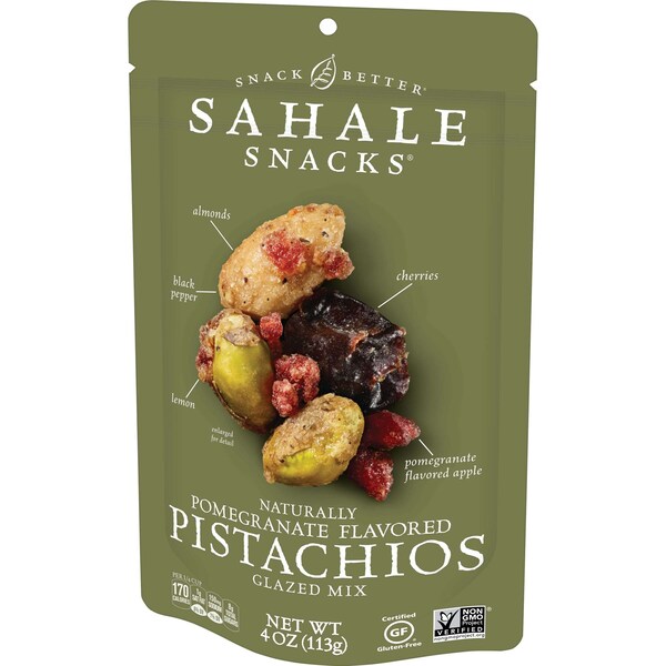Sahale Snacks Mezcla de Pistaches con Sabor a Granada Sahale 4 oz., Paquete de 6 unidades - 9386900072