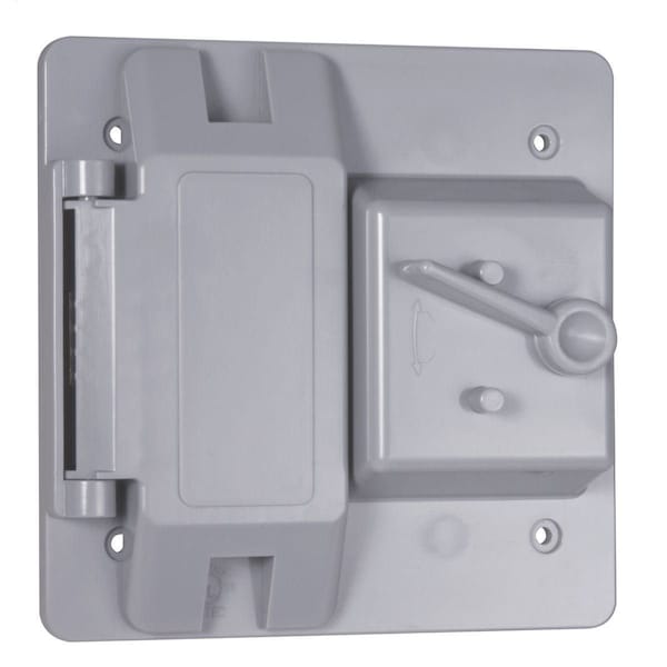 Bell Outdoor Weatherproof Cover, Double Gang Box Type, 2 Gangs, Toggle Cover - PTC521GY