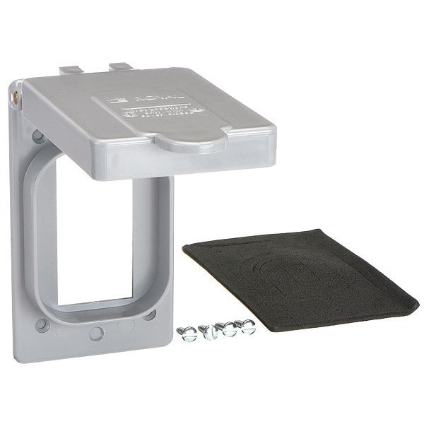 Cantex 1 -Gang Vertical Weatherproof Cover, 5-1/2" W, 1" H - 5133348