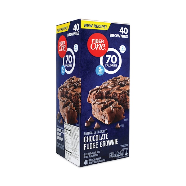 Brownies de Chocolate con Fudge de Fibra Uno de 70 Calorías, 0.89 oz, Paquete de 40, 40 Paquetes - 115637