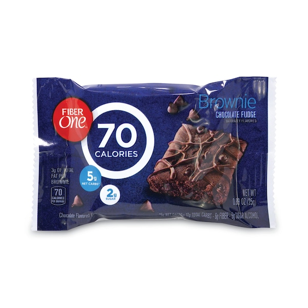Brownies de Chocolate con Fudge de Fibra Uno de 70 Calorías, 0.89 oz, Paquete de 40, 40 Paquetes - 115637