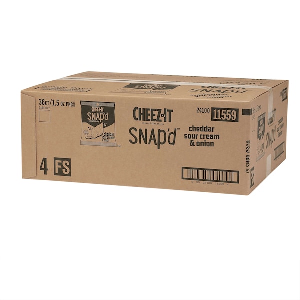 Cheez-It Cheez-It Snap'D Galletas de Cheddar, Crema Agria y Cebolla 2.2 oz., Paquete de 6 - 2410011460