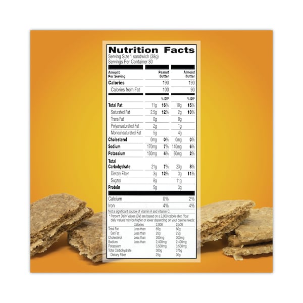 Galletas Nature Valley, canela con miel de mantequilla de almendra y miel con mantequilla de cacahuate, bolsa de 135 oz, paquete de 30, 30 unidades - 46827
