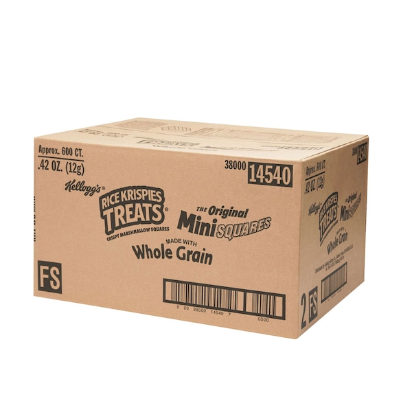 Kelloggs Rice Krispies Treats Cuadrados de Malvavisco Crujientes, .42 oz., paquete de 600 - 3800014540