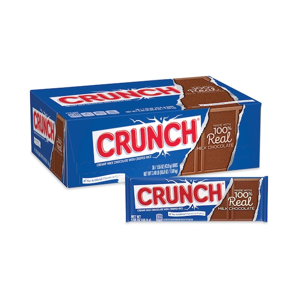 Barra Nestlé Crunch, Envoltura Individual, 155 oz, PK36, 36PK - 414169
