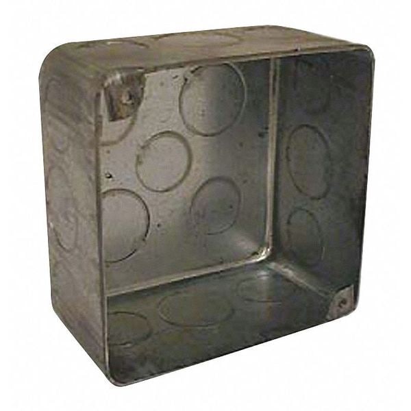 Raco Electrical Box, 22.5 cu in, Square Box Type, 2 Gangs, Galvanized Steel, Square Shape - 226