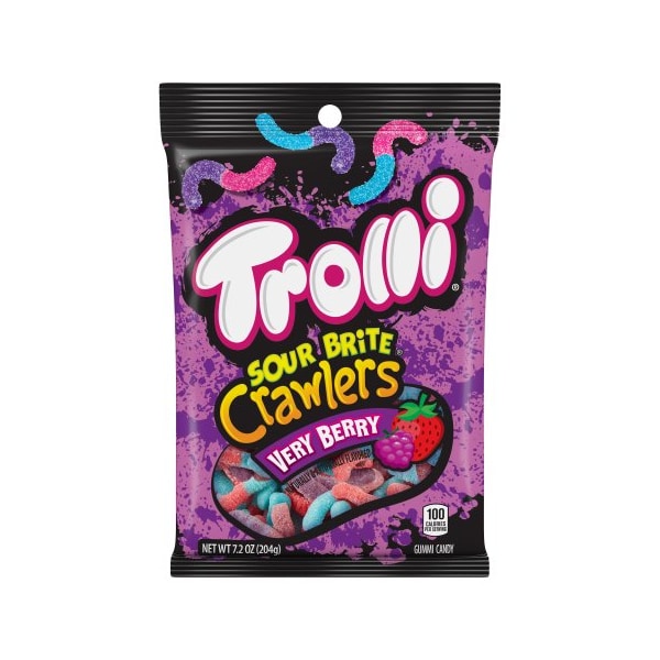 Trolli Trolli Gusanos Agrios Brillantes Muy Berry 6.3 oz. Paquete de Gancho, PK8 - 1625