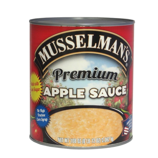 Musselmans Puré de Manzana Premium en Latas de 108 oz, Paquete de 6 - FFASP8100MUS01