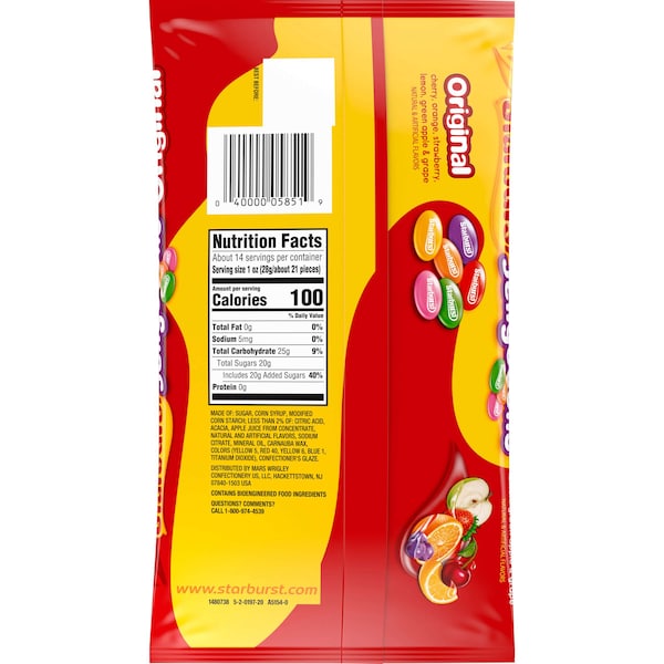 Starburst Original Jellybean 14 oz., paquete de 12 - 100674