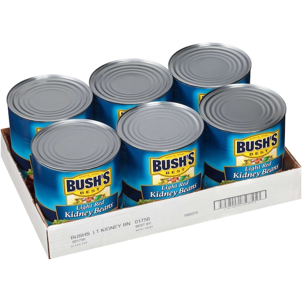 Los Mejores Frijoles Rojos Light de Bush's en lata #10, paquete de 6 - 01756