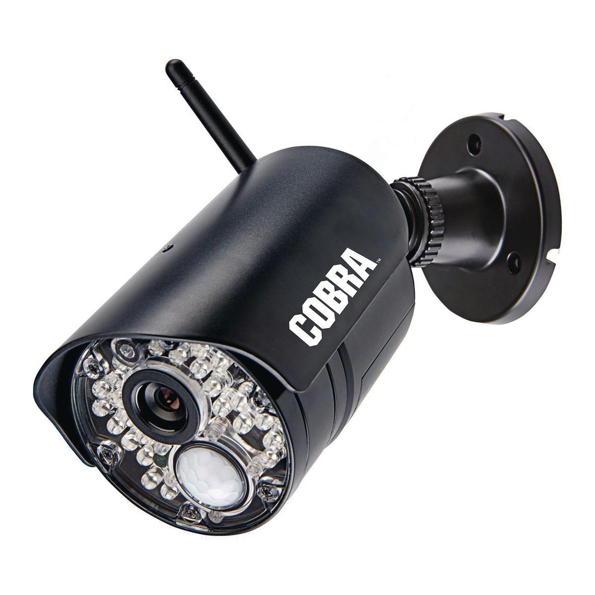 Cámara de vigilancia inalámbrica a color Cobra HD para interiores/exteriores con visión nocturna - 57989