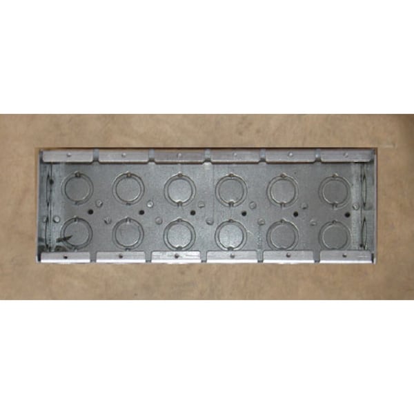 Southwire Electrical Box, 130 cu. in, Masonry Box Type, 6 Gangs, Galvanized Steel - TB-635