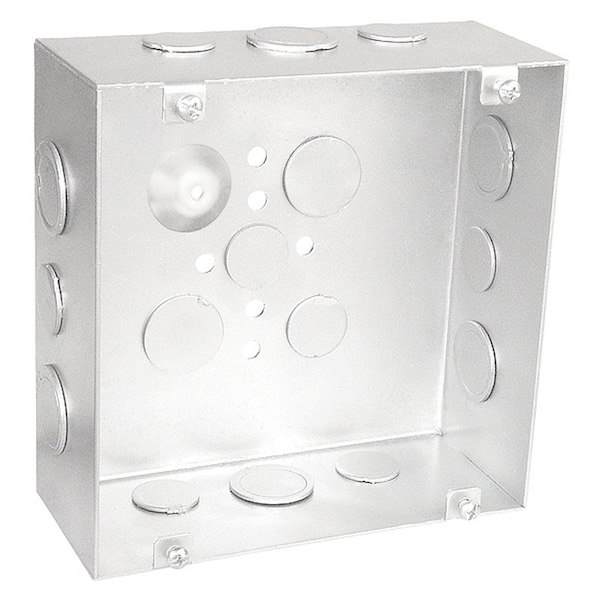 Southwire Electrical Box, 84 cu in, Square Box Type, 6 Gangs, Steel, Square Shape - 6250-S