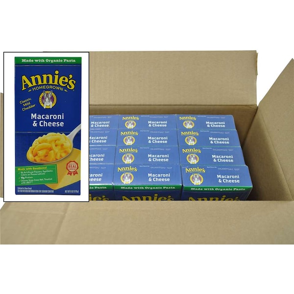 Annies Annie's Mild Cheddar Macaroni & Cheese de 6 oz, caja de 12 unidades - 13562-00045