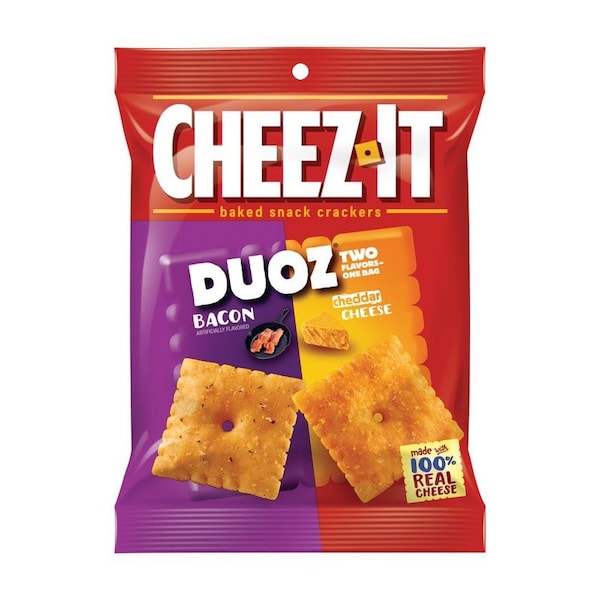 Galletas Cheez-It Duoz de Tocino y Cheddar en Bolsa de 4.3 oz, paquete de 6 - 650994
