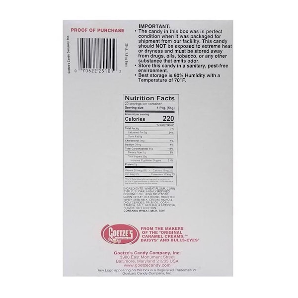 Caramelos de Caramelo Original Goetzes Candy Goetzes Candy Caramel Creams 1.9 oz - 25101