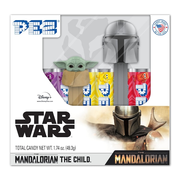Pez Star Wars Mandalorian Dulces No de Chocolate y Dispensador 1.74 oz - 001227