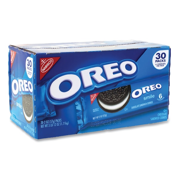 Paquetes individuales de galletas Nabisco Oreo, Chocolate, 2 oz cada uno, paquete de 30 - 14319