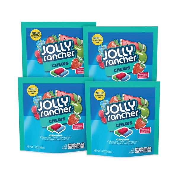 Caramelos masticables Jolly Rancher, sabores surtidos, bolsas de 13 oz, paquete de 4, 4 paquetes - 51921