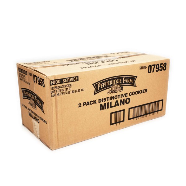 Pepperidge Farms Galletas Milano de Pepperidge Farms 2 piezas, bolsa de .75 oz, paquete de 120 - 000007958