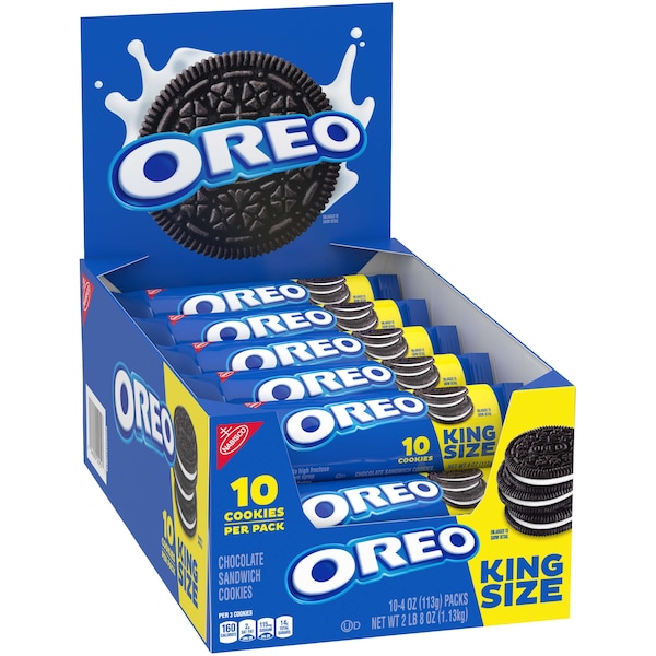 Galletas Oreo tamaño King Size de 10 galletas, paquete de 20 - 05061
