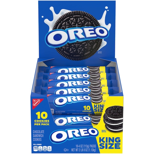 Galletas Oreo tamaño King Size de 10 galletas, paquete de 20 - 05061