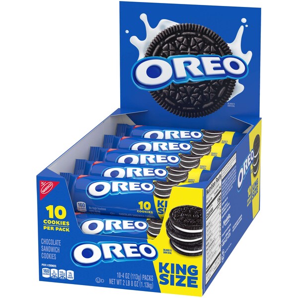 Galletas Oreo tamaño King Size de 10 galletas, paquete de 20 - 05061