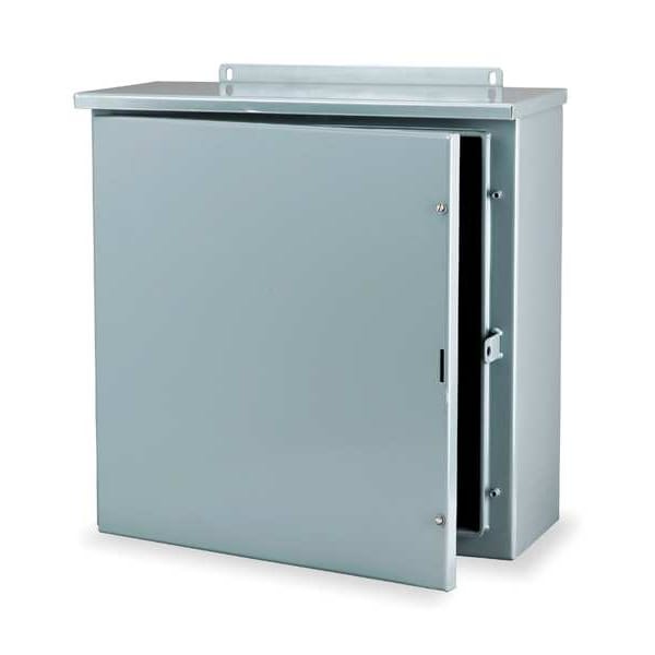 Wiegmann Carbon Steel Electrical Enclosures, 30 in H, 8 in D, 24 in W, NEMA 3R, Hinged - RHC302408