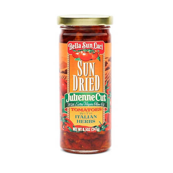 Bella Sun Luci 8.5 oz. Tomate Seco al Sol en Juliana en Aceite, Paquete de 12 - 77008.
