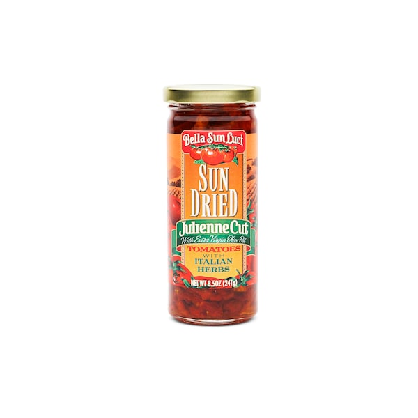 Bella Sun Luci 8.5 oz. Tomate Seco al Sol en Juliana en Aceite, Paquete de 12 - 77008.