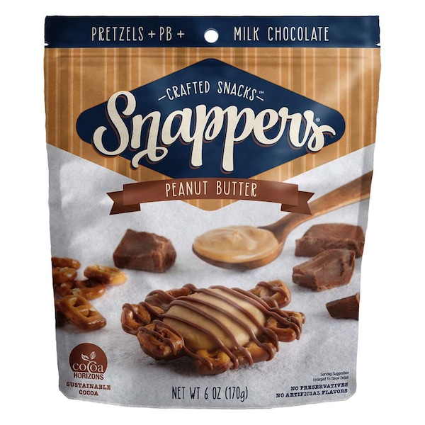 Mantequilla de cacahuate con chocolate con leche Snappers 6 oz., PAQ6 - 212-10128