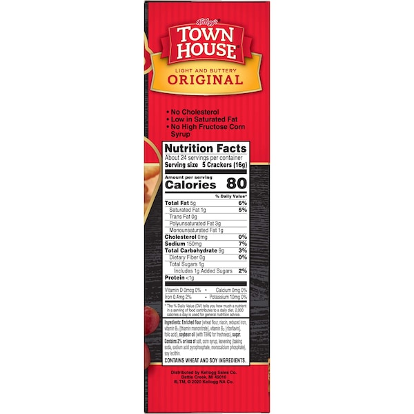 Galletas Keebler Keebler Town House Original de 13.8 oz., PK12 - 3010010054