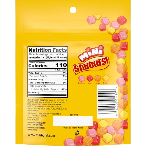 Starburst Starburst Org Mini 227G Stand Up Po, PK8 - 384767

Caramelo Starburst Org Mini 227G en empaque de pie, PK8 - 384767
