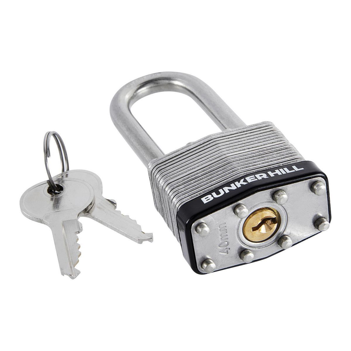 Candado de acero inoxidable con grillete largo de seguridad Bunker Hill 1-1/2 in. - 58497