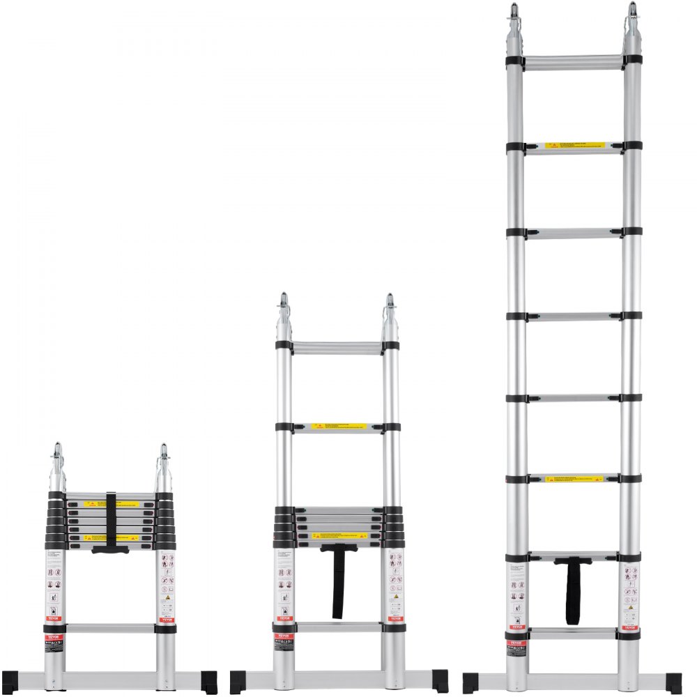 Telescoping Extension Ladder 16.5FT A-Shape w/ Stabilizer Bar for RV - AZXSSLTNLSLKU0GPMV0