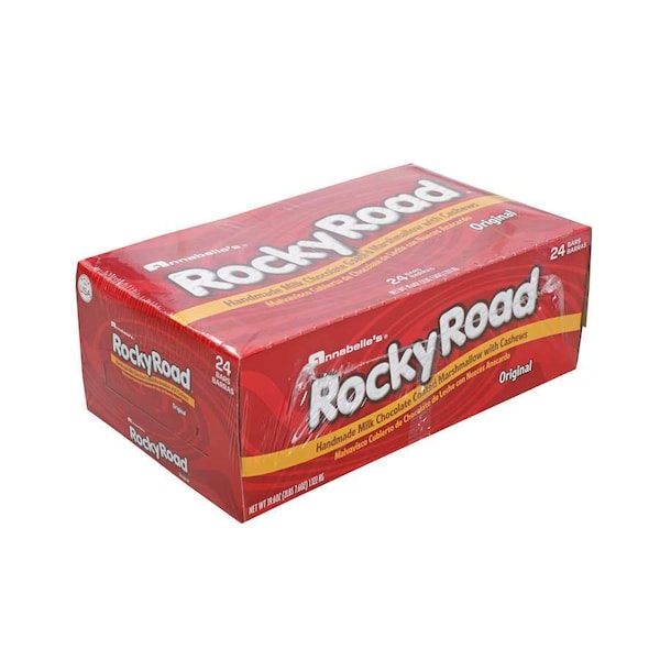 Barra de caramelo de leche con malvavisco, chocolate y marañón de Annabelle Candy Co Rocky Road de 1.82 oz., PK288 - 46900