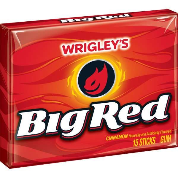 Chicle Big Red en Porción Individual, 15 Piezas, PAQ120 - 287735