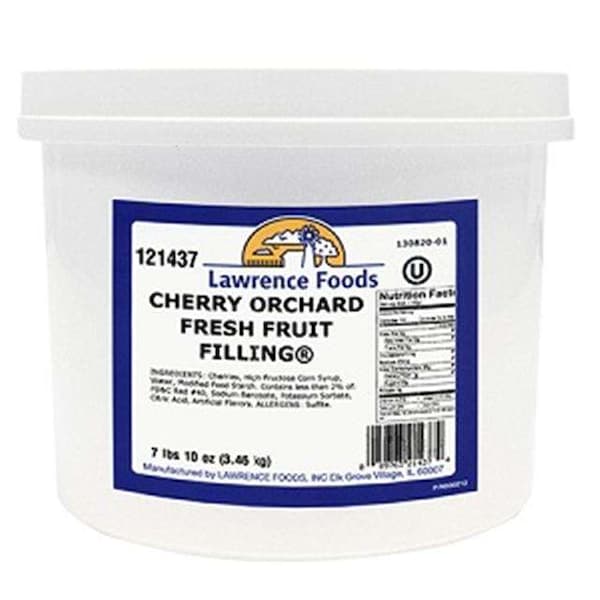 Lawrence Foods Relleno de Frutas Frescas Cherry Orchard de 7.625 libras, Paquete de 4 - 121437