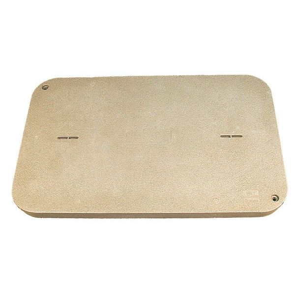 Quazite Underground Enclosure Cover, Blank Logo, 3 in. H x 30 in. W x 48 in. L, 8000 lb, Polymer Concrete - PG3048CA0009