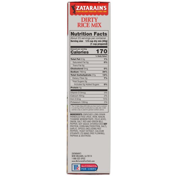 Mezcla de arroz sucio Zatarains de 40 oz., Paquete de 8 - Z09548