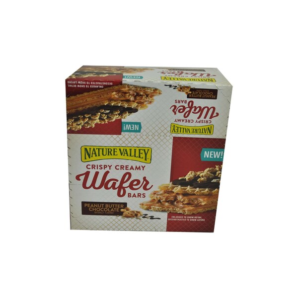 Nature Valley Barras de Galleta Wafer de Mantequilla de Cacahuate y Chocolate 1.3 oz., Paquete con 48 unidades - 16000-15263