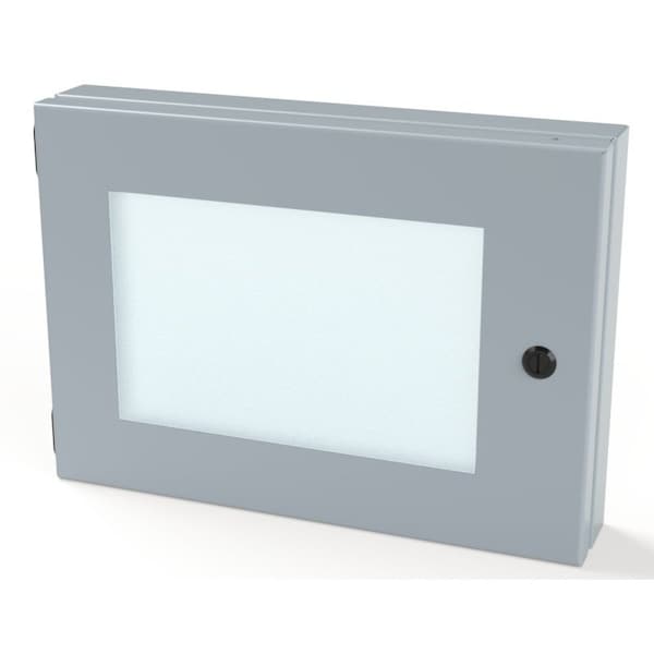Saginaw Control & Engineering Hinged Window, 10 in. H x 14 in. W x 1-1/2 in. L, Polycarbonate - SCE-HWK1014