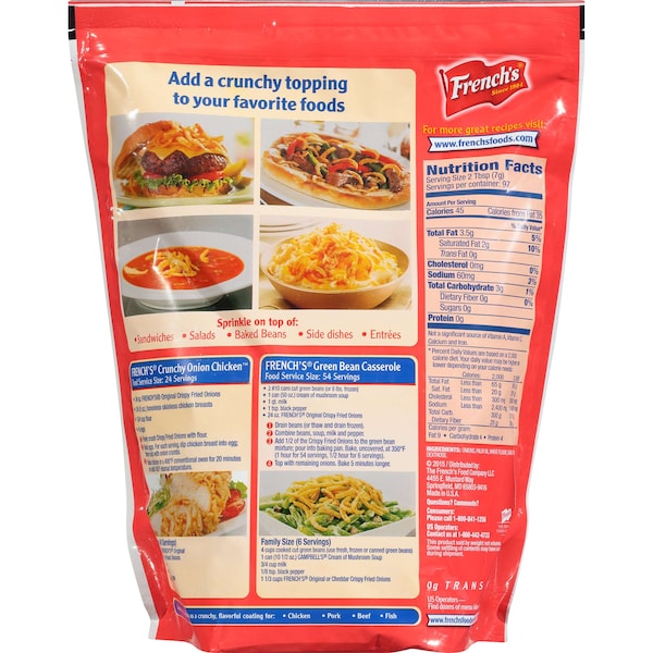 Cebollas Fritas Crujientes French's de 24 oz., paquete de 6 - 22006