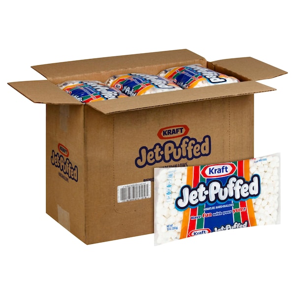 Malvaviscos mini Kraft Jet-Puffed de 10 oz, paquete de 24 - 10600699001547.