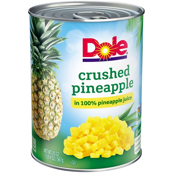 Dole Piña Triturada en Jugo Bolsa de 20 oz., Paquete de 12 - 01613